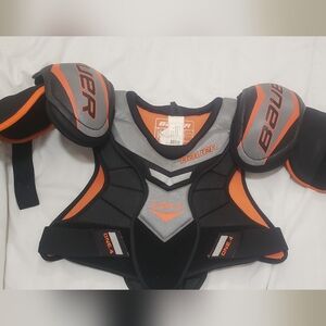 Bauer Black and Orange Shoulder Pads